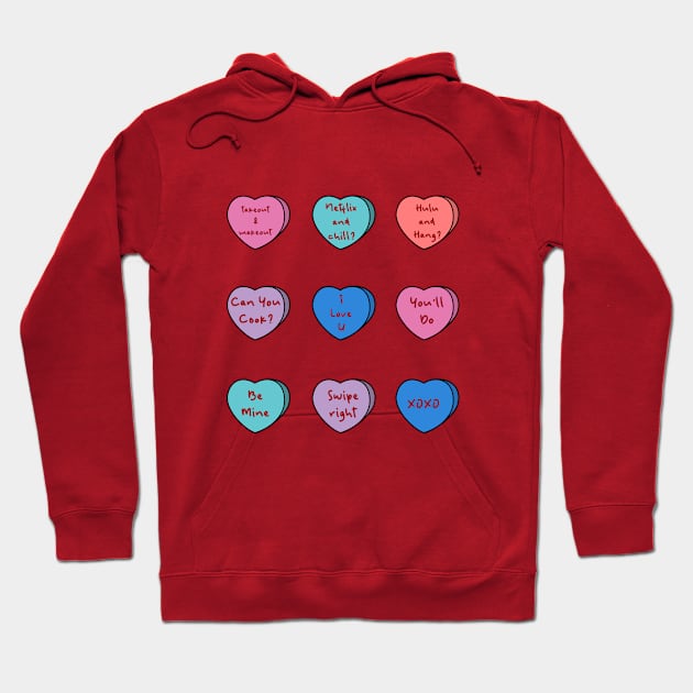 Valentine's candy Hoodie by FCCT Graphics